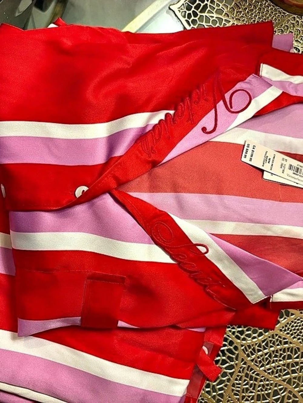 VictoriaSecret  pajamas set in Red & Pink Size Medium NWT
